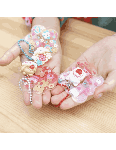 Kit bricolage avec stickers bijou de sac Kawai - Tiger Tribe