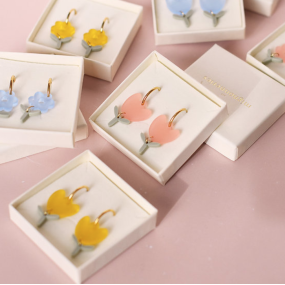 Boucles d'oreilles Tulipes - Les Mignonneries