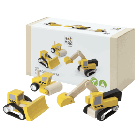 Set de 3 véhicules de chantier en bois - Plan Toys