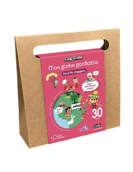 Globe gonflable "Petits Voyageurs" 30 cm - Caly