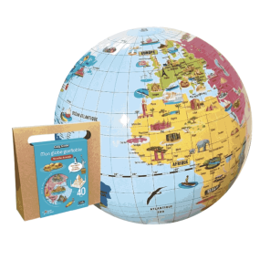 Globe gonflable "Merveilles du Monde" 40 cm - Caly
