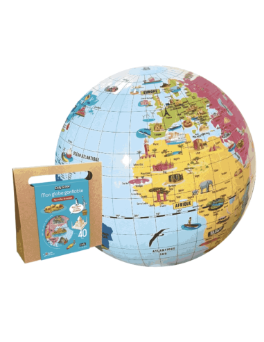 Globe gonflable "Merveilles du Monde" 40 cm - Caly