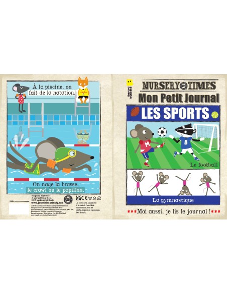 Livre d'éveil à froisser "Les sports" - Mon Petit Journal