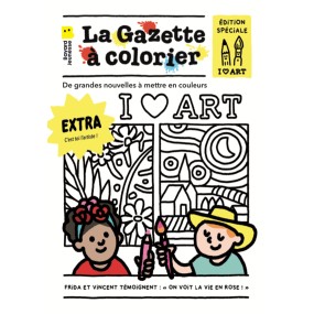 Livre d'éveil à colorier "I love art" - Gazette des bébés