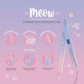 Compas à mine automatique Meow - Legami 2