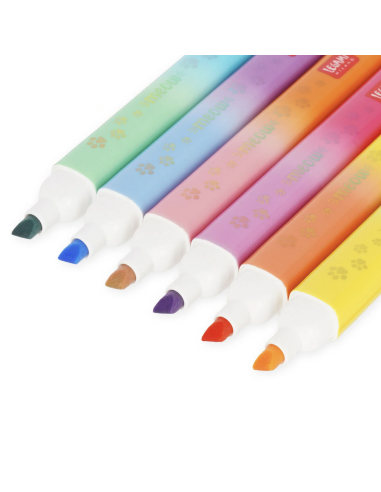 Set de 6 surligneurs double pointe Kitty - Legami