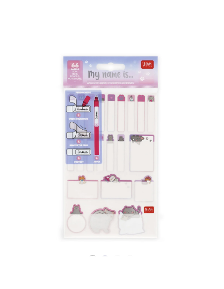 Etiquettes adhésives avec film protecteur Kitty - Legami