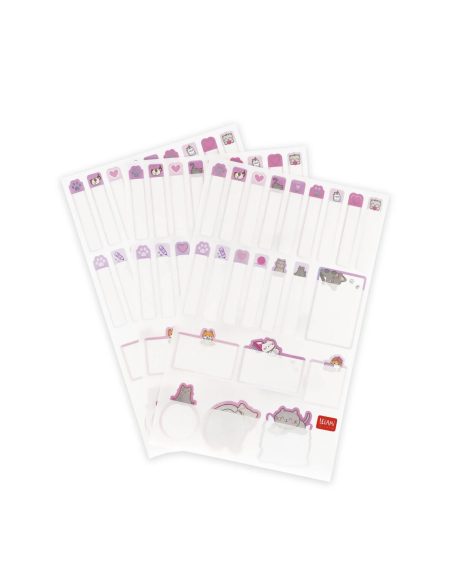 Etiquettes adhésives avec film protecteur Kitty - Legami