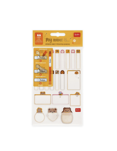 Etiquettes adhésives avec film protecteur Teddy Bear - Legami