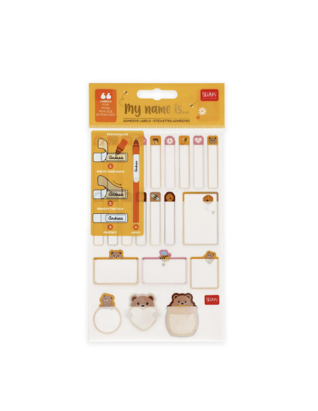 Etiquettes adhésives avec film protecteur Teddy Bear - Legami
