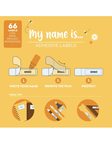 Etiquettes adhésives avec film protecteur Teddy Bear - Legami