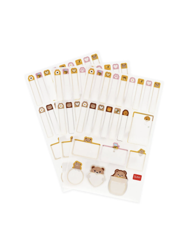 Etiquettes adhésives avec film protecteur Teddy Bear - Legami
