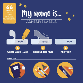 Etiquettes adhésives avec film protecteur Espace - Legami 2