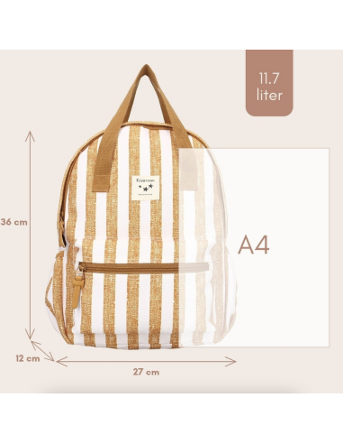 Sac à dos rayures caramel - Kidzroom