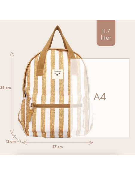 Sac à dos rayures caramel - Kidzroom