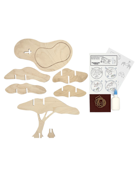 Les animaux de la savane à construire - Manufacture en Famille