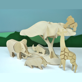 Les animaux de la savane à construire - Manufacture en...