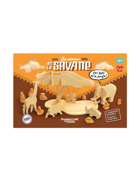 Les animaux de la savane à construire - Manufacture en Famille