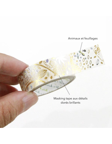 Masking tape Animaux dorés - Shinzi Katoh