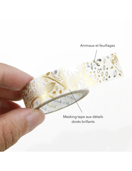 Masking tape Animaux dorés - Shinzi Katoh