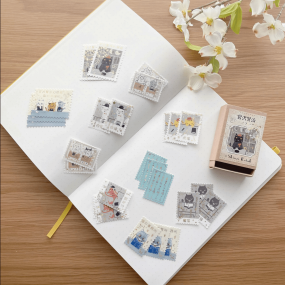 Stickers timbres chats Cat Office - Shinzi Katoh