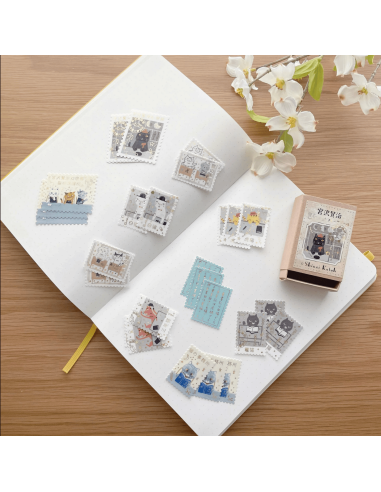 Stickers timbres chats Cat Office - Shinzi Katoh