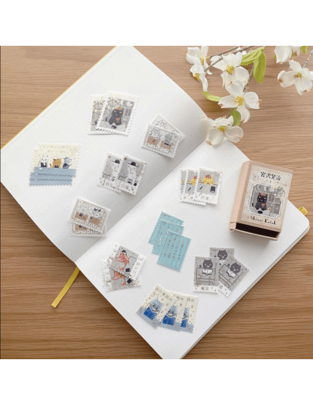 Stickers timbres chats Cat Office - Shinzi Katoh