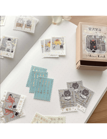 Stickers timbres chats Cat Office - Shinzi Katoh