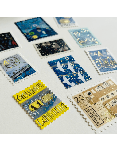Stickers timbres Galactic Railroad - Shinzi Katoh