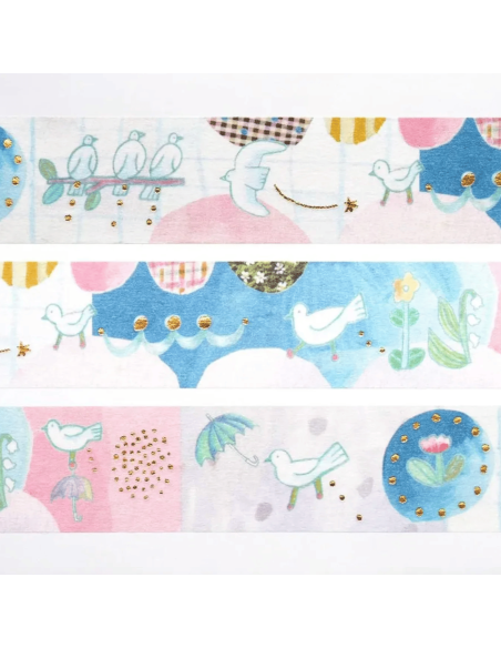 Washi tape oiseaux "Tori no Otoshimono" - Chihiro Sonoda