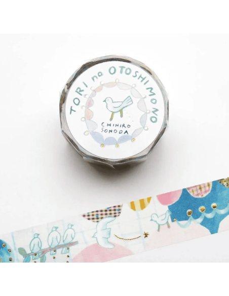 Washi tape oiseaux "Tori no Otoshimono" - Chihiro Sonoda