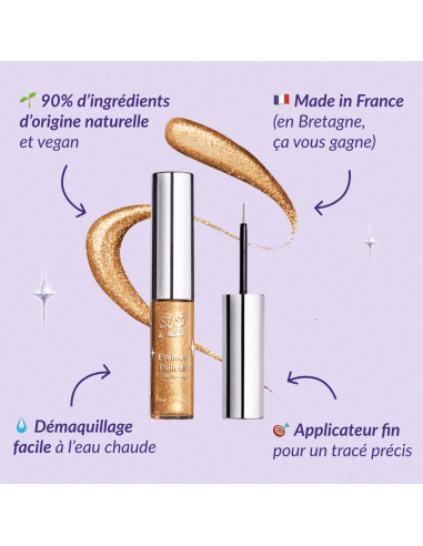 Eyeliner pailleté or métallique - Sisi la Paillette