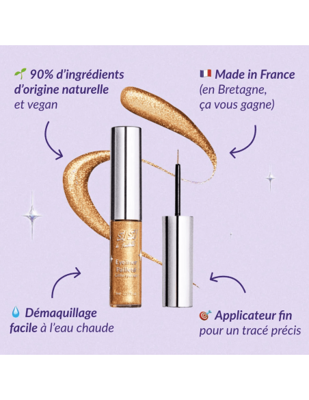 Eyeliner pailleté or métallique - Sisi la Paillette