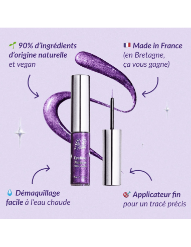 Eyeliner pailleté violet - Sisi la Paillette