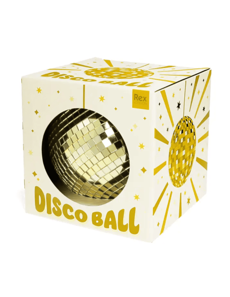 Boule à facettes disco Dorée 10 cm - Rex London