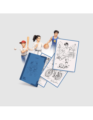 Recharge dessins Kidydraw-pad 8+ Sports - Kidywolf