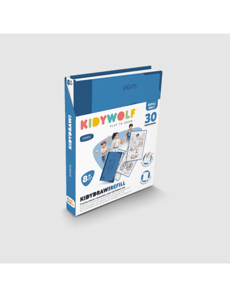 Recharge dessins Kidydraw-pad 8+ Sports - Kidywolf