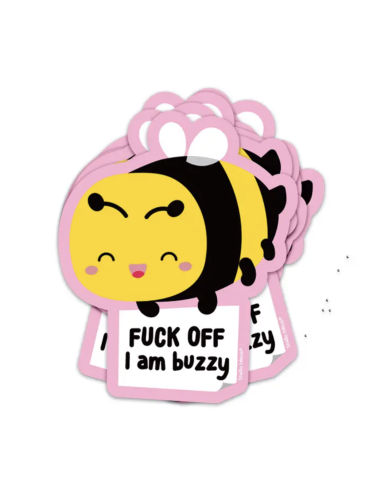 Autocollant Bee Fuck Off I am Buzzy -  Studio Inktvis