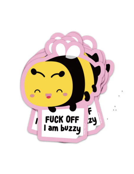 Autocollant Bee Fuck Off I am Buzzy -  Studio Inktvis