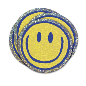 Autocollant pailleté Smiley -  Studio Inktvis