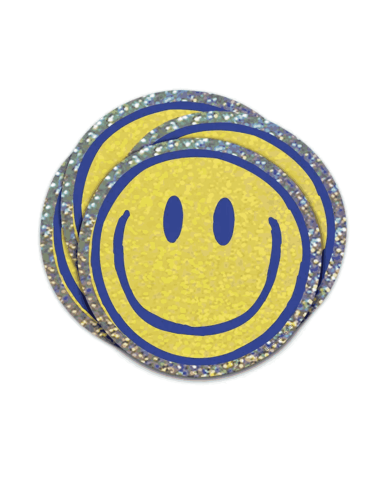 Autocollant pailleté Smiley -  Studio Inktvis