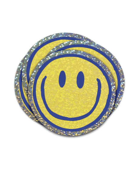 Autocollant pailleté Smiley -  Studio Inktvis