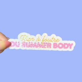 Autocollant "rien à foutre du summer body" - Atelier Naholi