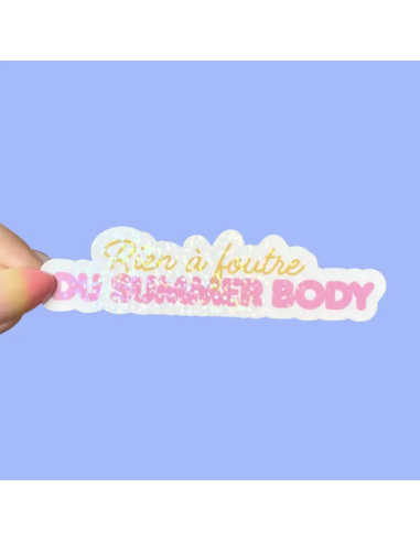 Autocollant "rien à foutre du summer body" - Atelier Naholi