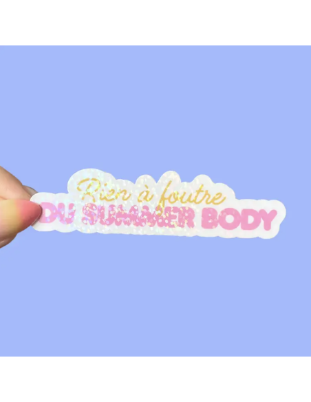 Autocollant "rien à foutre du summer body" - Atelier Naholi