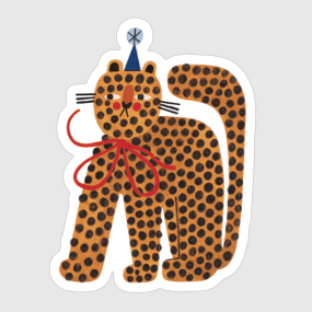 Autocollant Party Tiger - Daria Solak illustrations 2