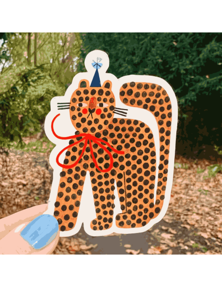 Autocollant Party Tiger - Daria Solak illustrations