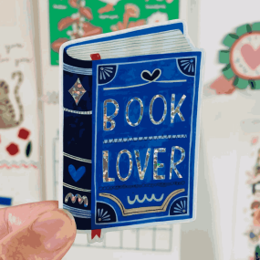Autocollant livre "Book lover" - Daria Solak illustrations