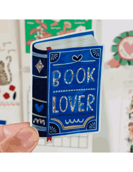 Autocollant livre "Book lover" - Daria Solak illustrations