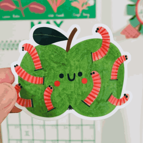 Autocollant Pomme verte - Daria Solak illustrations